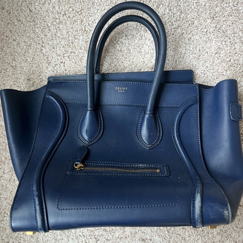 Celine Handbag, gorgeous blue color.
